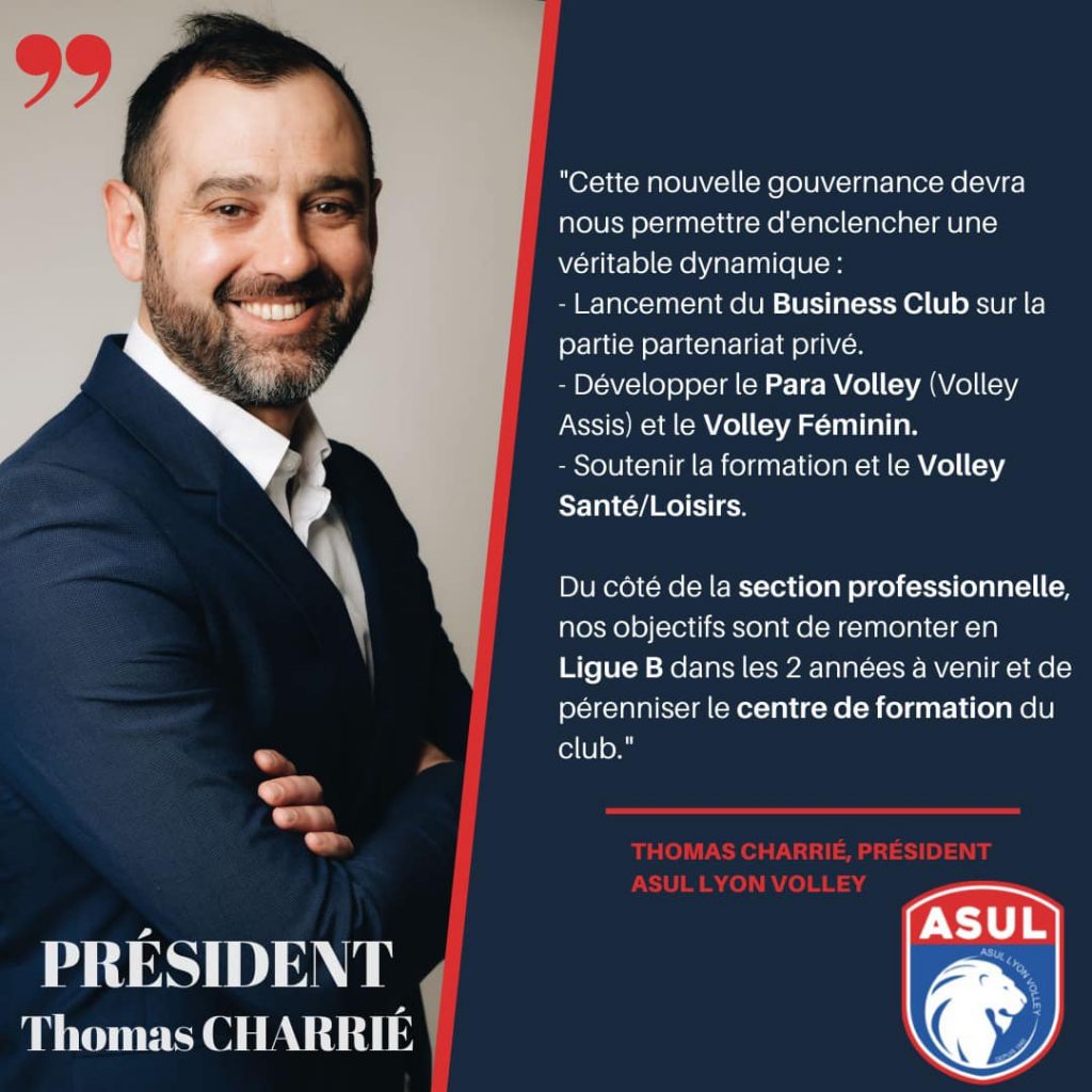 Thomas Charrié, nouveau président de l’ASUL