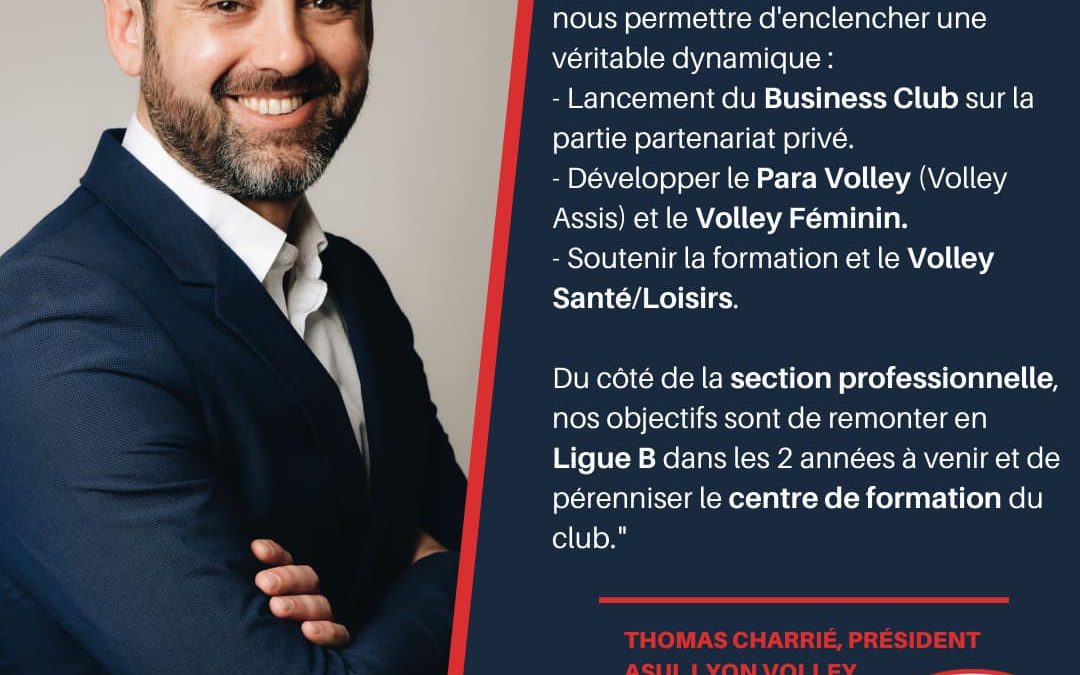 Thomas Charrié, nouveau président de l'ASUL